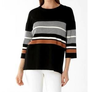 NEW LISETTE L margaret multi-tone sweater in black